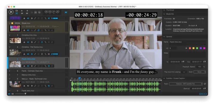 Mitti main playback interface